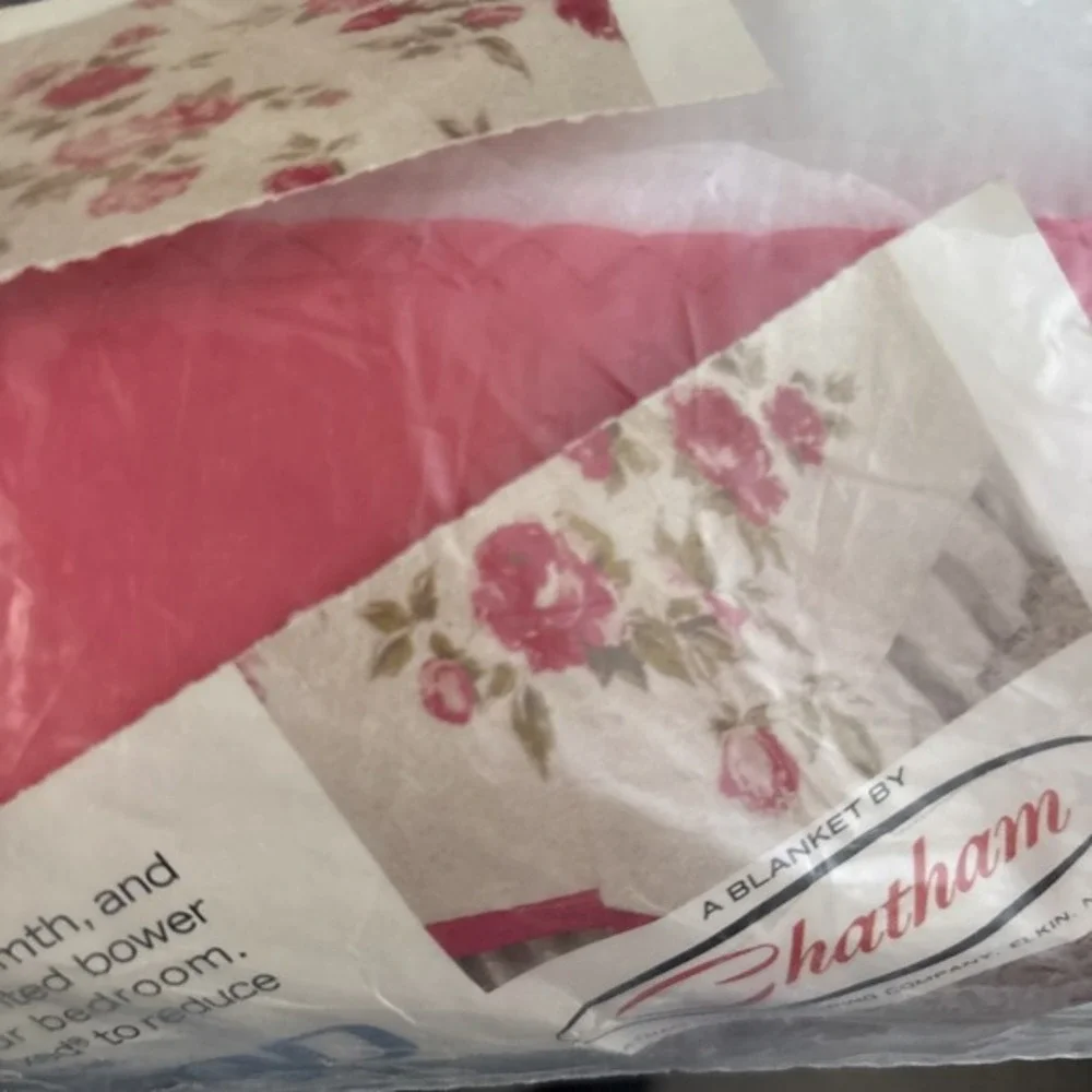 Gorgeous Vintage CHATHAM Blanket ESMOND Sunset Rose  72x90